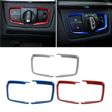 2x ABS переключатель фар рамка Регулировка наклейки для BMW F30 F31 F32 F34 3 4