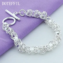 Ювелирные изделия 925 серебряный цвет ювелирный браслет Изысканная мода 925 серебряный цвет браслет для женщин высокое качество