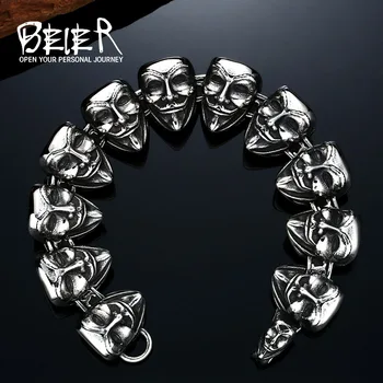 

Unisex V For Vendetta Bracelet For Man Stainless Steel Unique Fashion Boy's Jewelry BC8-014