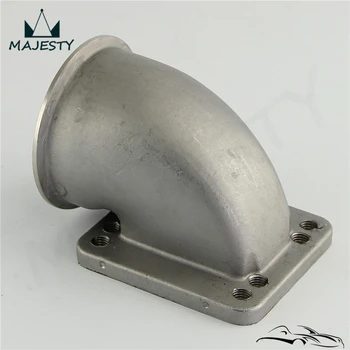

76mm 3" Vband 90 Degree Cast Turbo Elbow Adapter Flange Fits For T3 T4 Turbocharger