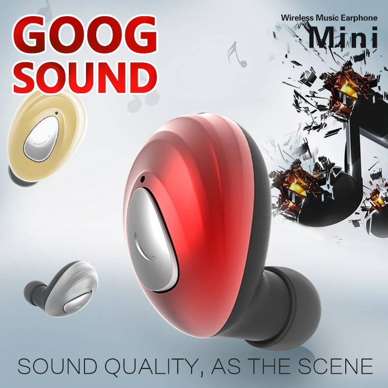 

K1 Wireless Bluetooth V4.1 Earbuds Mini Earphones with Mic ear piece Stereo Sports music Headset for Iphone X 8 Xiaomi