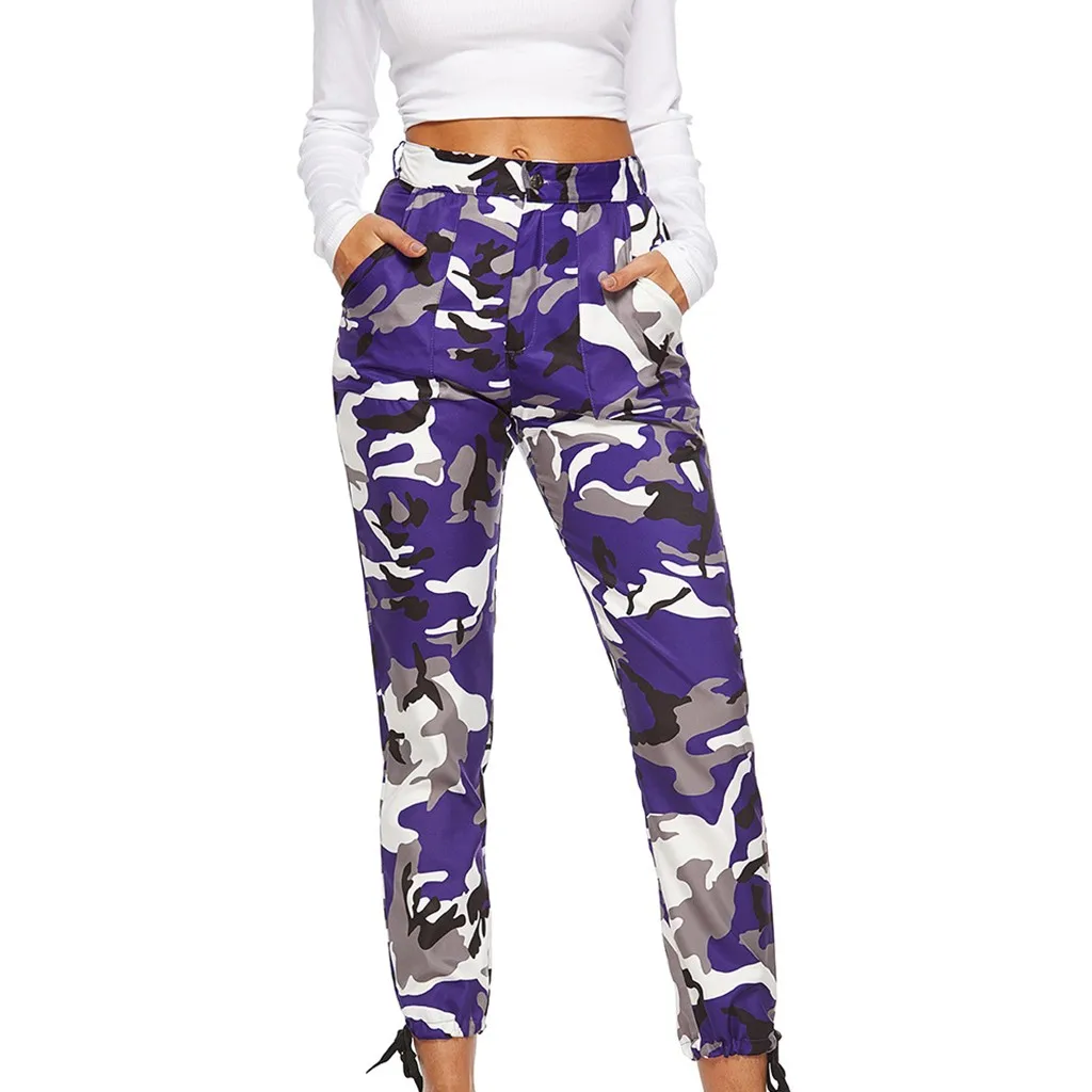 

Women's Sports Camouflage Sweatpants Casual Loose Cargo Pants Camouflage Trousers Jeans pants women summer july 11