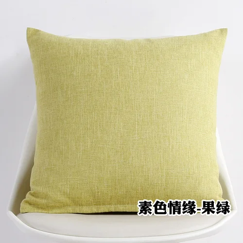 Скандинавские минималистичные стильные однотонные Декоративные диванные подушки Серый Белый Синий Зеленый домашний декор квадратные хлопковые льняные диванные чехлы - Цвет: Cushion Cover1