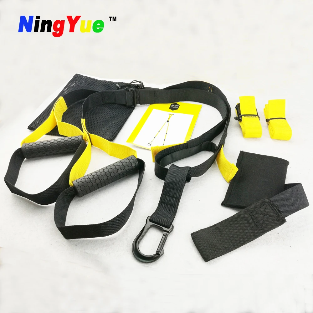 orange color Multi Grip workout Strap Yoga Exercise Stretching Out Rope