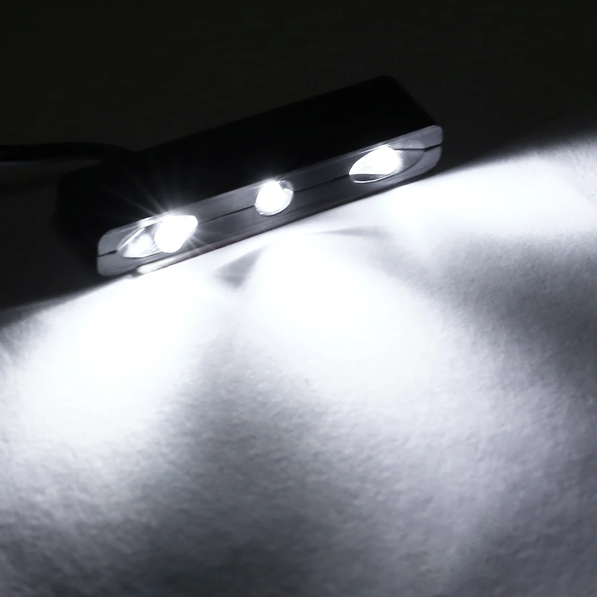 High Brightness Motorcycle 3 LED License Plate White Light DC 12V Motorbike Car Number Plate Lamp