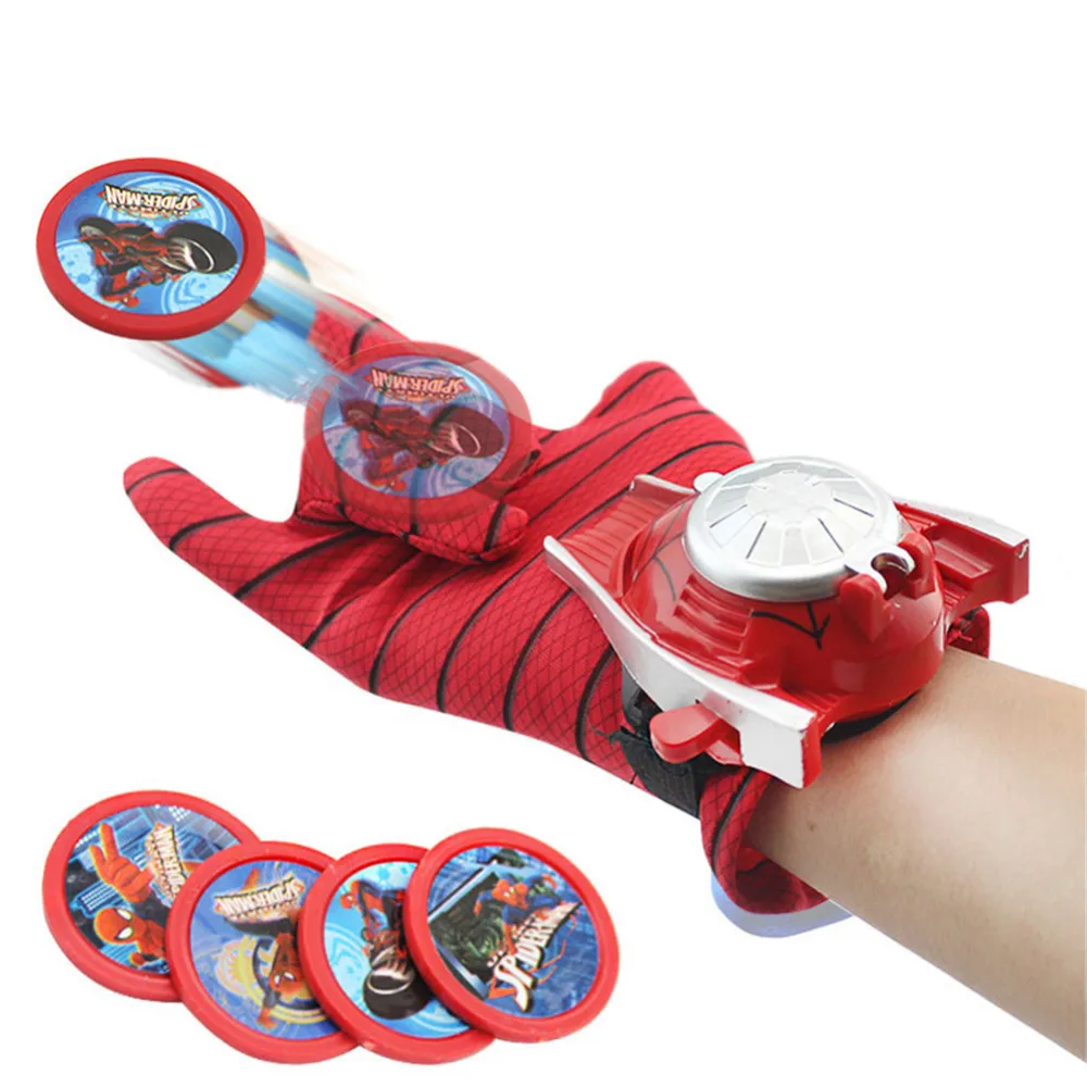

New Arrival 5 Styles Gloves Launcher Action Figure Spiderman Batman Launcher Toy Children Boy Cartoon Puzzle Toy