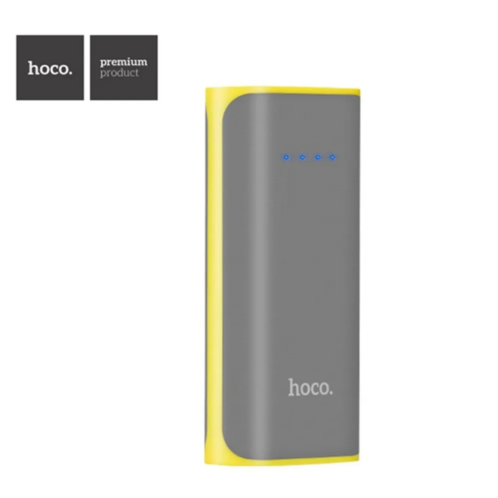 HOCO B21 5200mAh Mini USB Power Bank Tiny Concave Pattern 18650 Portable Mobile Phone External Battery Charger Powerbank