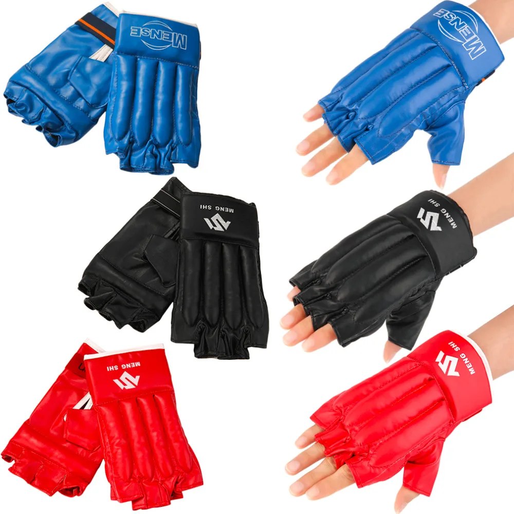 2017 New Mitts Half finger Fitness Boxing font b Gloves b font Punch Bag Training Equipment