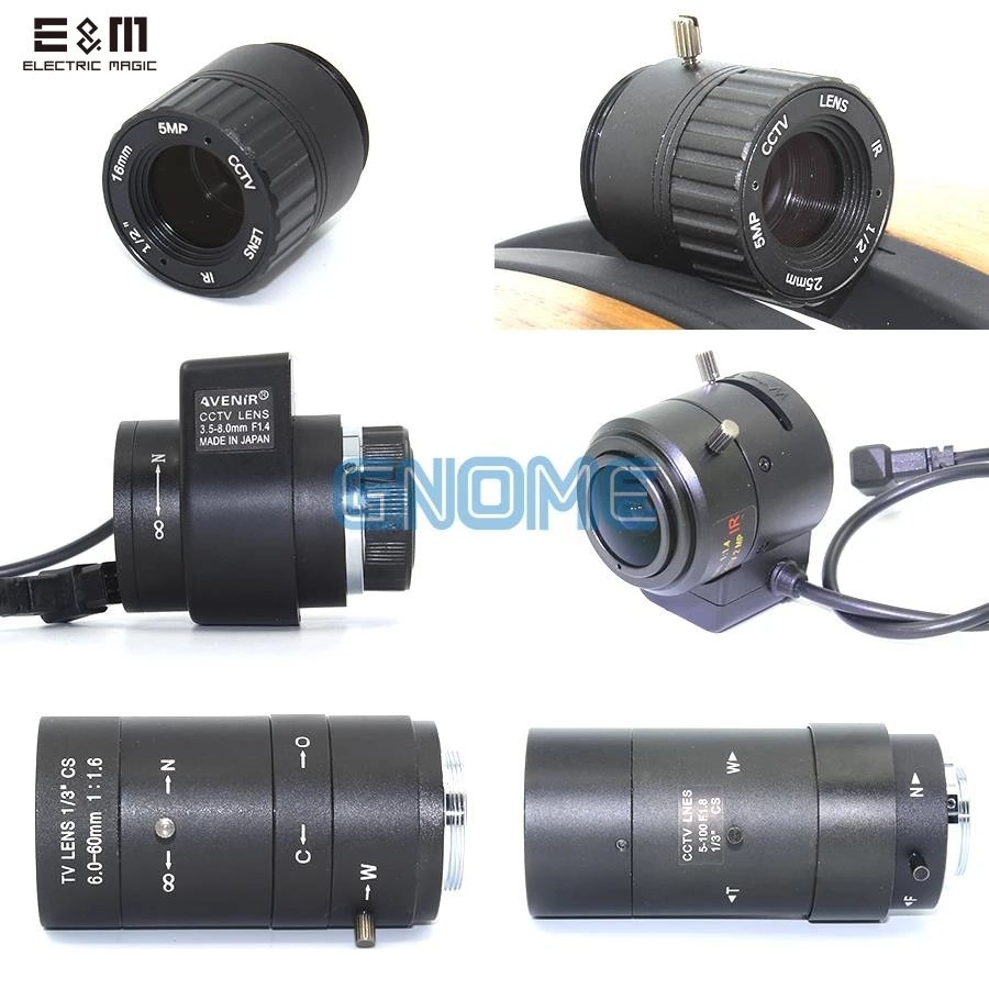 E&M Lens for CCTV Safety Guard Monitoring Surveillance security Cameras