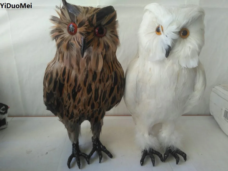 

large 28x16cm artificial night owl bird model polyethylene&furs owl prop, handicraft decoration gift a2212