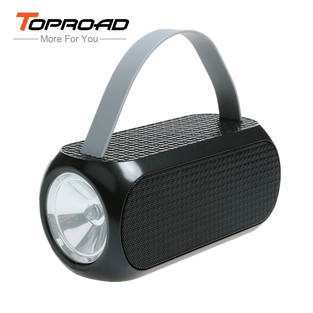 TOPROAD Portable Mini Bluetooth Speaker Wireless Stereo LED Flash Light FM Handsfree Outdoor