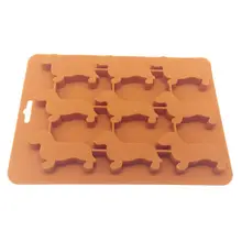 Творческий собака щенок формы Силиконовые Ice Cube Торт Мыло шоколадные печенья DIY выпечки поддон, кухонная утварь