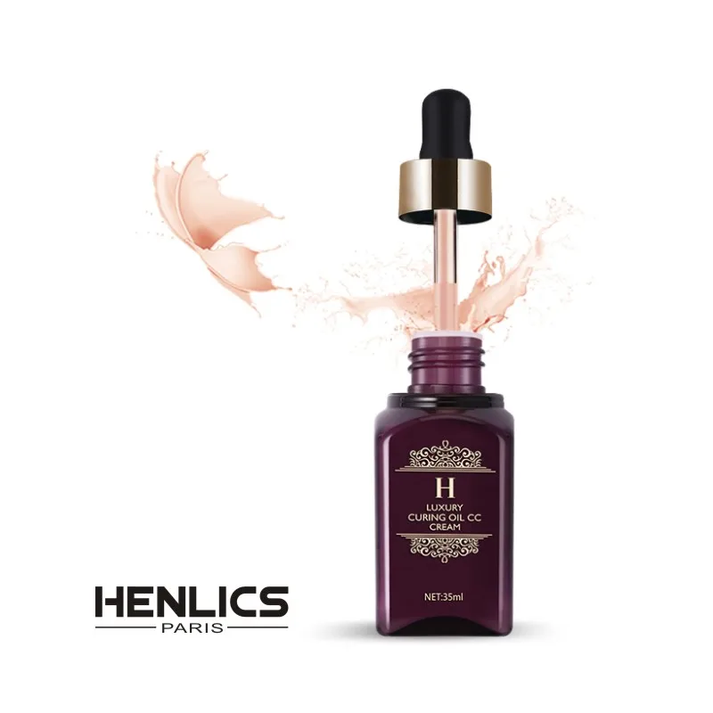 HENLICS Organic Plant Essential Oil CC Cream Face Makeup Liquid Foundation Concealer with Moisturizer Oil-control Function (26)