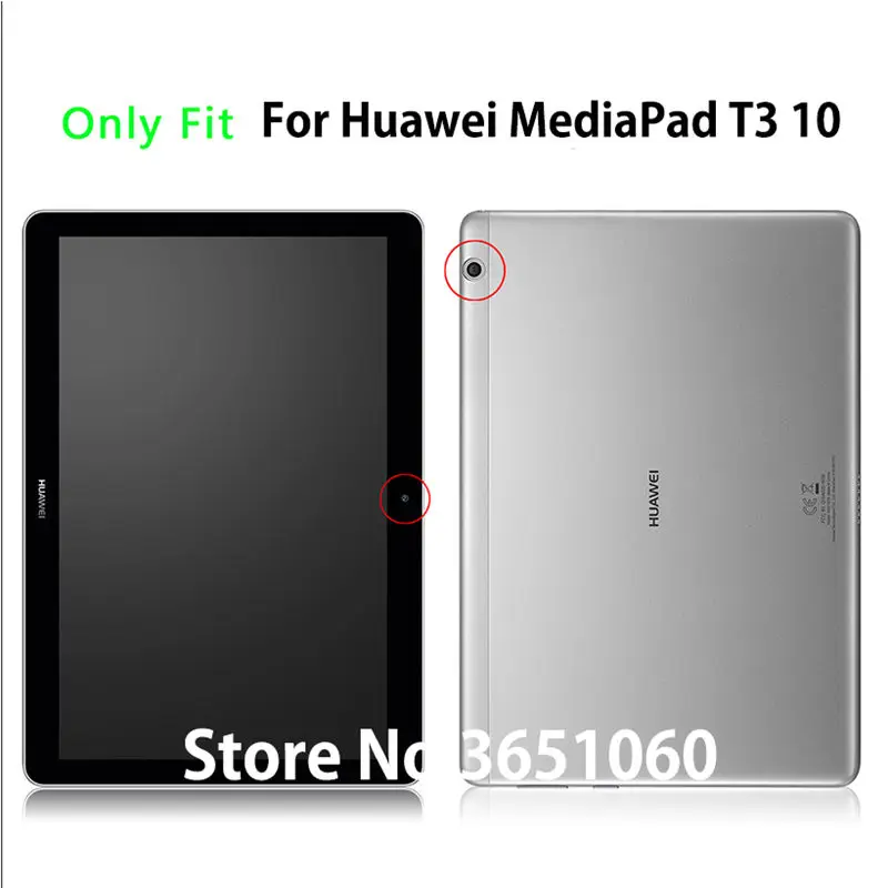 Чехол для huawei MediaPad T3 10 AGS-W09 AGS-L09 AGS-L03 9," чехол Funda планшет силиконовый чехол с персонажами из мультфильмов из искусственной кожи защитный чехол с подставкой+ защитная пленка на экран+ подставка для ручек