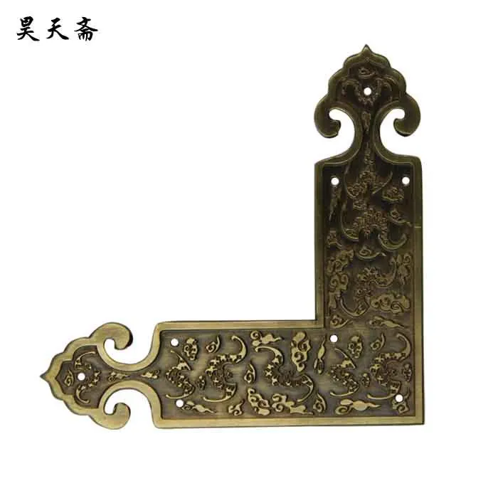 [Haotian vegetarian] bronze antique Chinese doors Horn Zhangmu Xiang corners layering Coffee table L-shaped bead