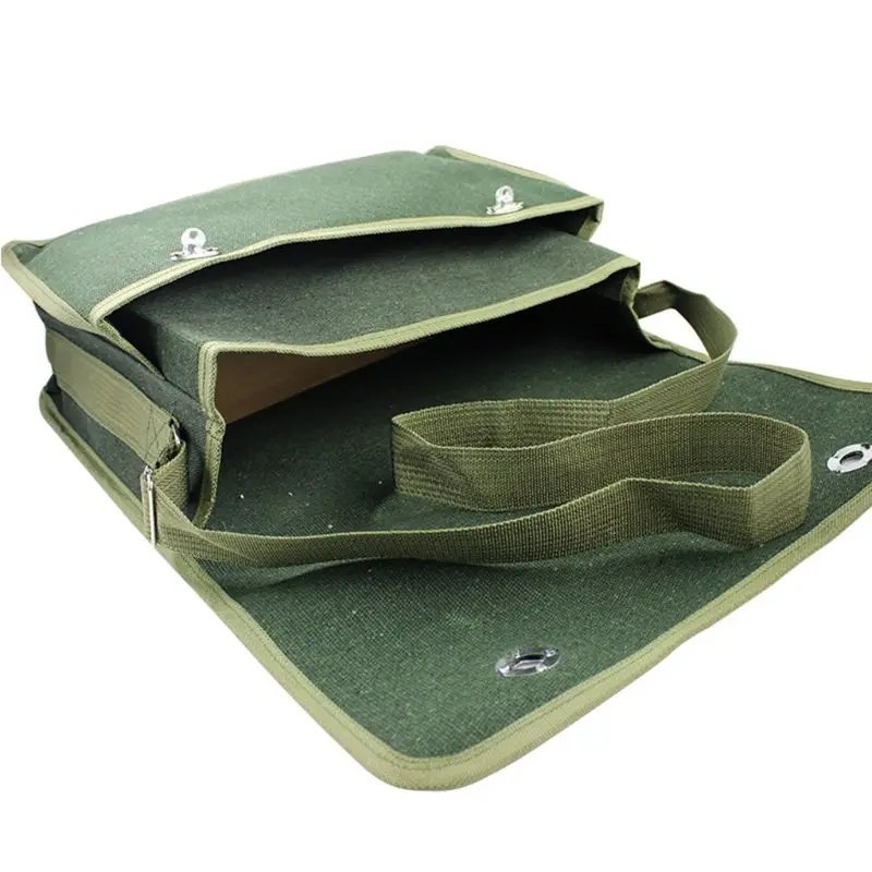 

Electrician Hardware Toolkit Shoulder Bag Waterproof Oxford Cloth Multi-layer Organize Pockets Storage Pouch Portable Worker Use
