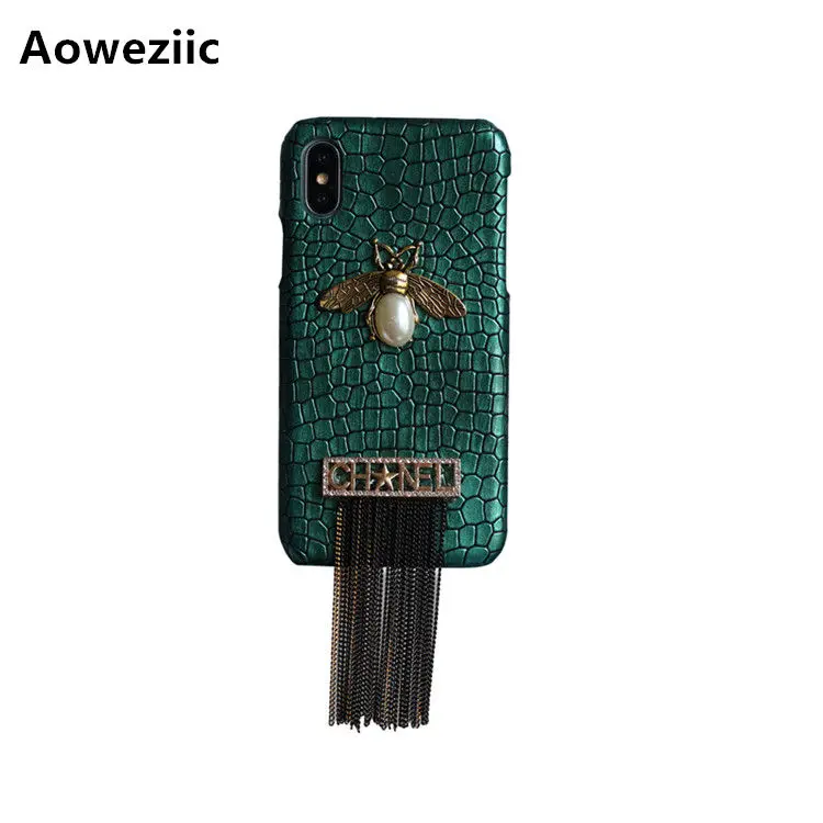 

Europe and United States tide brand luxury for iphone 7 6plus mobile phone case leather metal side buckle 6s female