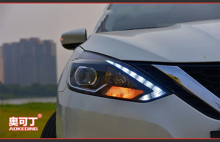 АКД автомобили Стайлинг фар для Nissan Sentra Sylphy- фары светодиодный ходовые огни Биксеноновая луча туман огни глаза ангела