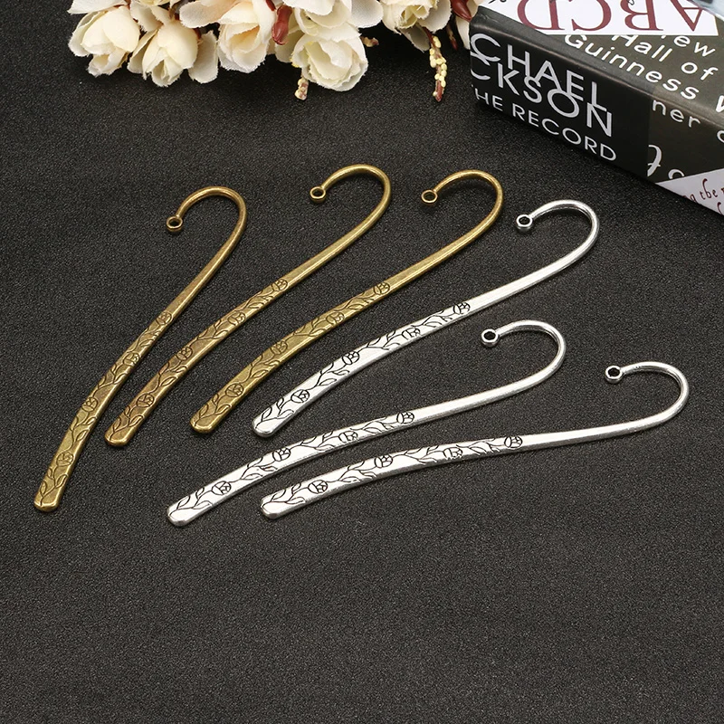 

10pcs/set Silver Bronze Metal Bookmarks Floral Plated Lines Vintage Antique Book Marks for Books Gift Office School Supplies