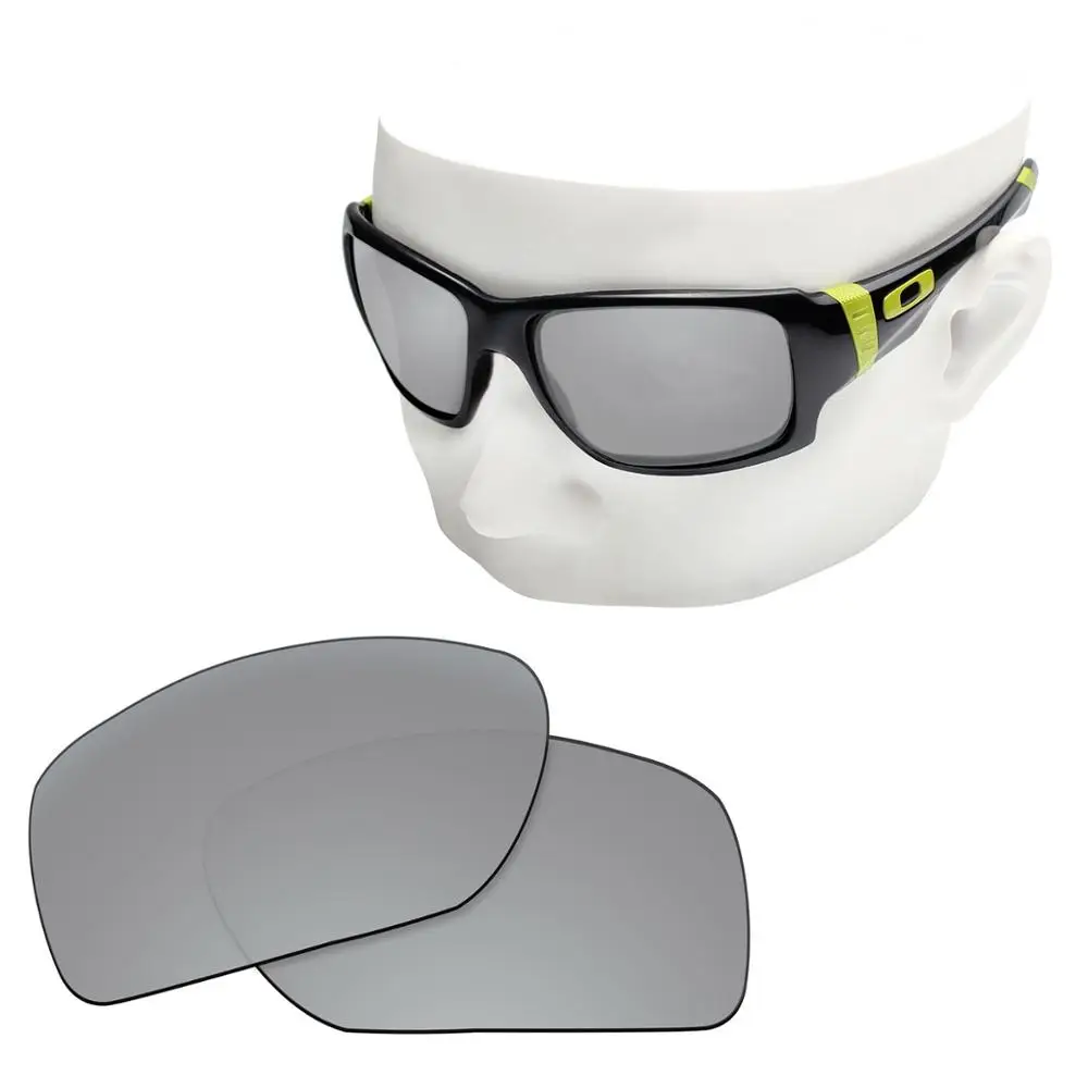 

OOWLIT Polarized Replacement Lenses of Silver Mirror for-Oakley Big Taco OO9173 Sunglasses