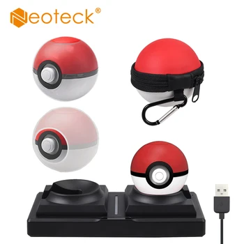 

Neoteck Accessories Kit for Pokeball Plus Controller Silicone Cover and Charger Stand For Nintendo Switch For Eevee Game