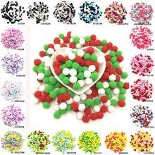 Lot de 2000 pompons multicolores de 10mm, pour jouets, pompons et artisanat, boules pelucheuses pour bricolage, matériaux, accessoire 1cm