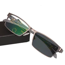 Фотохромные+ прогрессивные Мультифокальные многофокусные очки для чтения, солнцезащитные очки для мужчин, очки для дальнозоркости, дальнозоркости