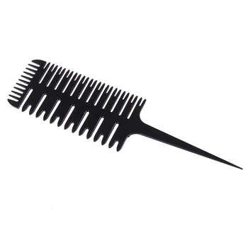 

1pc Colorful Women Updo Big Tooth Comb Hair Dyeing Tool Barber Salon Style Haircut Comb With Tail Fish Bone Shape