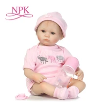 NPK reborn премие реалистичные Reborn Baby кукла подарок на день рождения для девочек ручной мохер