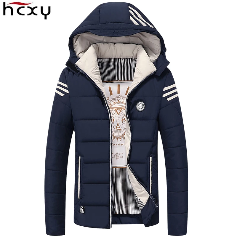 

HCXY Men Winter Jacket 2017 Brand Casual Mens Jackets And Coats Thick Warm Jacket Men Parka Outerwear Coat Plus Size 4XL