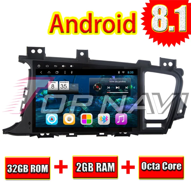Автомобильный плеер для KIA K5 2011 2012 2013 2014 2015 Android 8 1 9 ''Topnavi GPS-навигатор