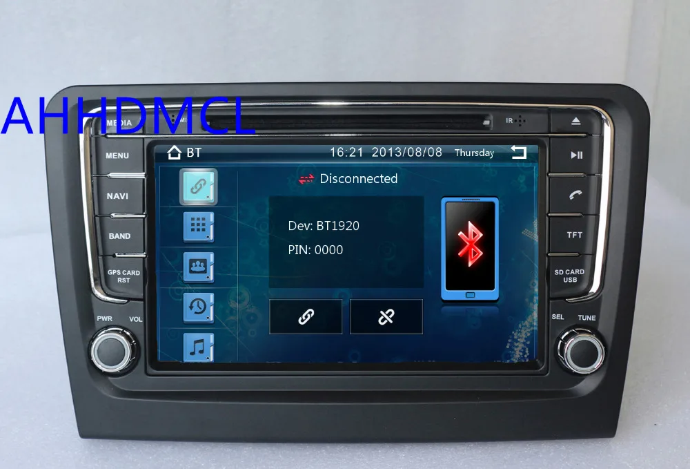 Top AHHDMCL Car Multimedia Player DVD Radio Stereo Audio GPS Navigation For Skoda Rapid 2013 2014 2015 2016 4