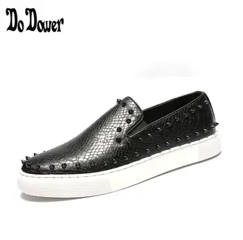 

2019 NEW Luxury Men Fashion Casual Shoes Gold Glitter Leisure Slip On Rivets Loafers Shoes Man Party Weeding Dress Shoes 38-44