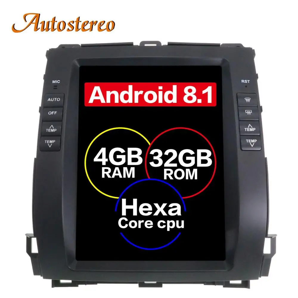

PX6 4GB RAM Android 8.1 Car GPS Navigation For Toyota Land Cruiser Prado 120/Lexus GX470 Headunit multimedia radio tape recorder