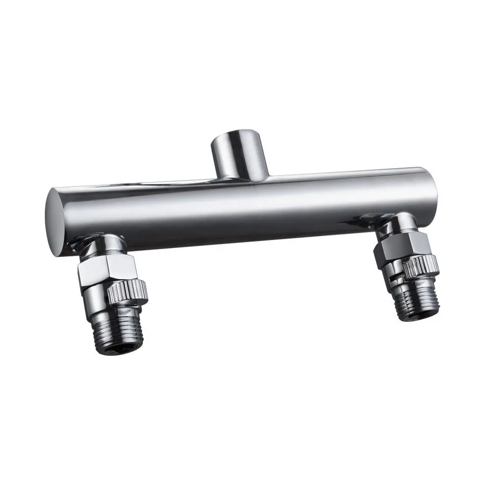 Details about   HAOXIN Double Shower Head with Manifold Shut-Off Valve and Shower Arm Dual Showe 