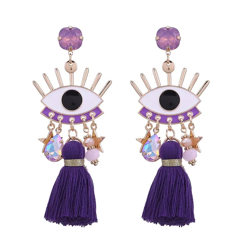 earrings for women bohemian pendientes women long eye women oorbellen wedding earrings (3)