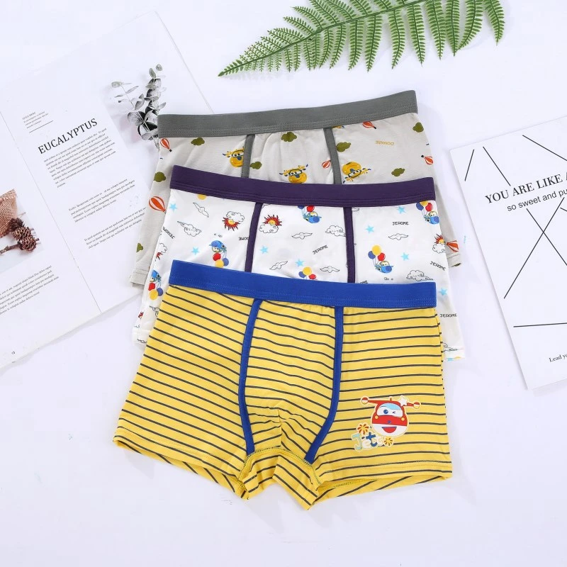2 3Pcs Cartoon Kids Boy Briefs Pants Underwear Baby Children's Boxer Underpants Toddler Little Big Kid Ultra Soft Briefs Underwear