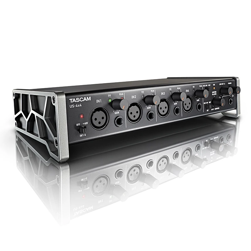 

Tascam US-4x4 US4x4 4-in/4-out USB audio/MIDI interface computer karaoke sound card studio recording sound card with mic preamps