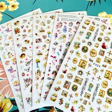 Новейший F sereis F-424-425-426-427 Ангел 3d дизайн ногтей Наклейка для ногтей штамповка экспорт из Японии Дизайн Стразы украшения