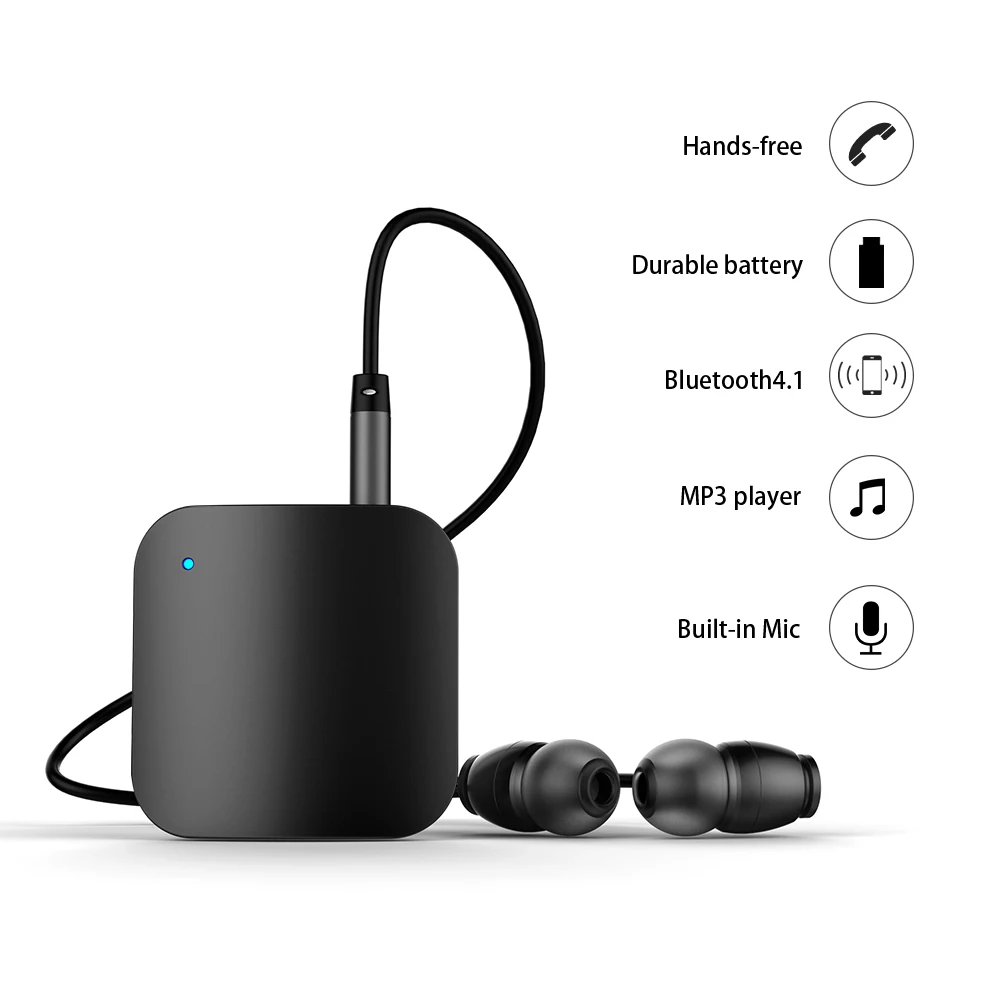 

rylybons Car Bluetooth Aux Receiver Adapter Wireless Bluetooth 4.1 Handsfree Car Kit A2DP Aux 3.5mm jack Bluetooth Audio Music
