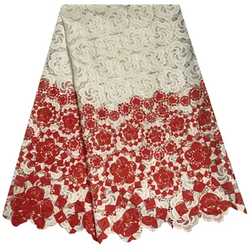 

Embroidery Guipure Cord Net Lace Dress For Women Party Sewing Cloth Material Embroidery Milk Silk Water Solution Dresses 1055B