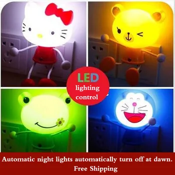 

M KT cat light control induction LED plugging night light energy saving bedside lamp baby light night light bedroom lamp