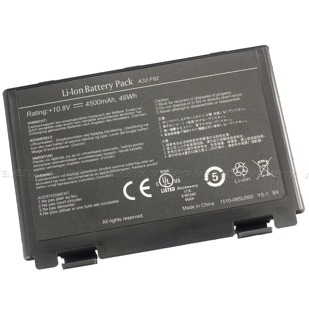 Аккумулятор для ноутбука Asus A32 F52 L0690L6 L0A2016 F82 K40 K50 K51 K60 K61 K70 P81 X5A X5E X70 X8A K50IJ K50ab|laptop