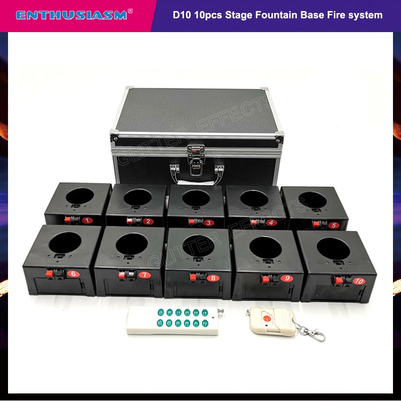 

Cold Firework Igniter Machine Wireless Remote Pyrotechnics 10 Cues Receiver Stage Equipment Fountain System 1case 8 Base Firing