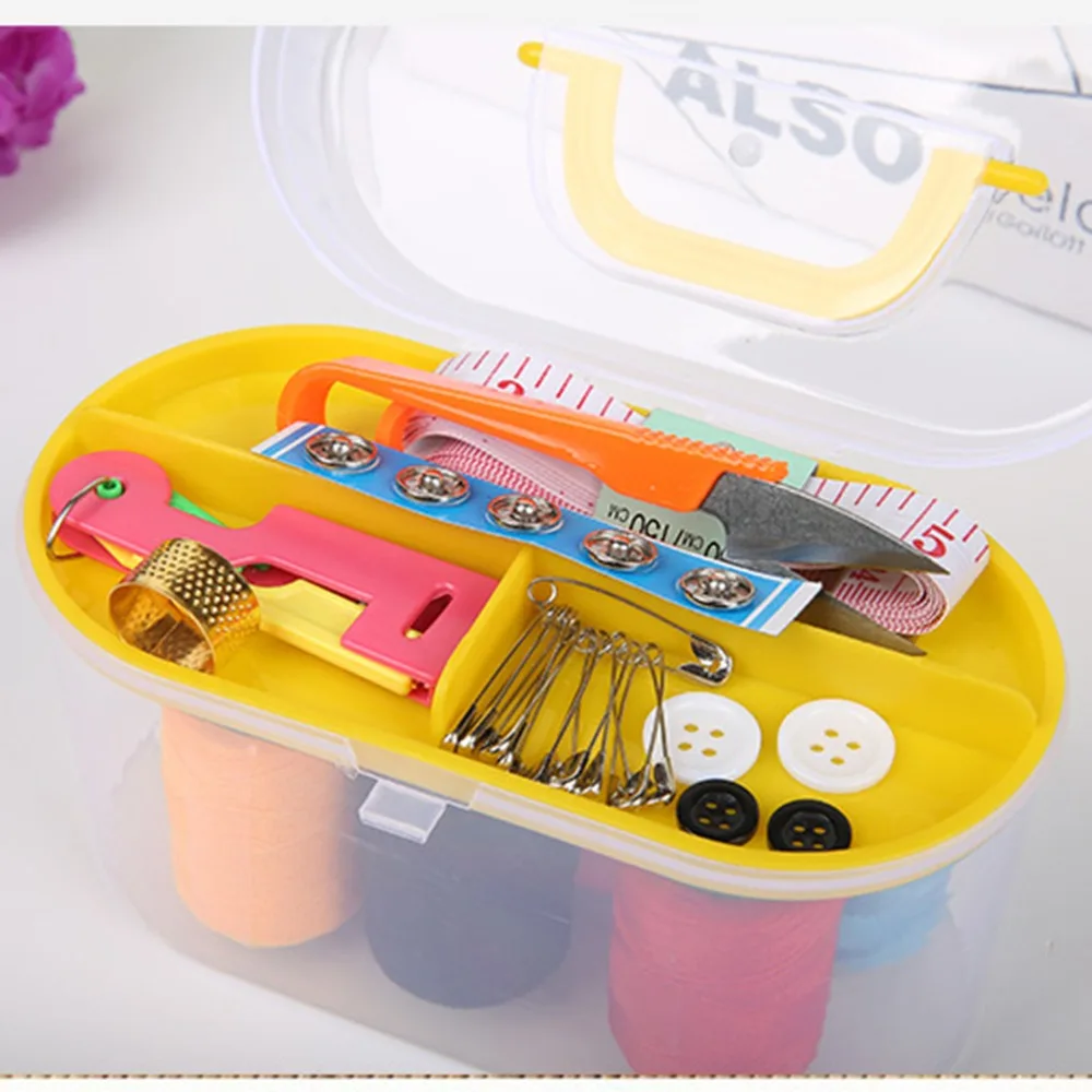 

Plastic Sewing Tool Storage Box Sewing Box Kitting Needles Tools Thread Stitching Embroidery Craft Sewing Kits Home Storage Case