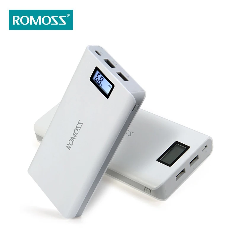  Original 20000 mAh ROMOSS Sense 6 / 6 Plus LCD Portable Power Bank Charger External Battery Fast Charging For Phones Tablet PC 