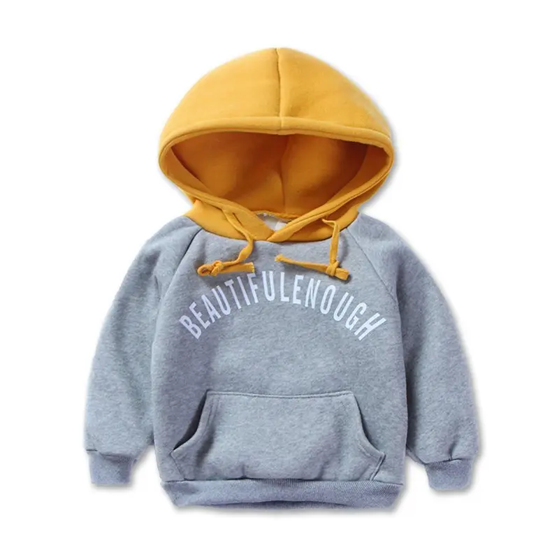 COOTELILI 80-120cm Patchwork Girls Boys Hoodies Velvet Thicken Sweatshirt Baby Boy Children Clothes Infant  (8)