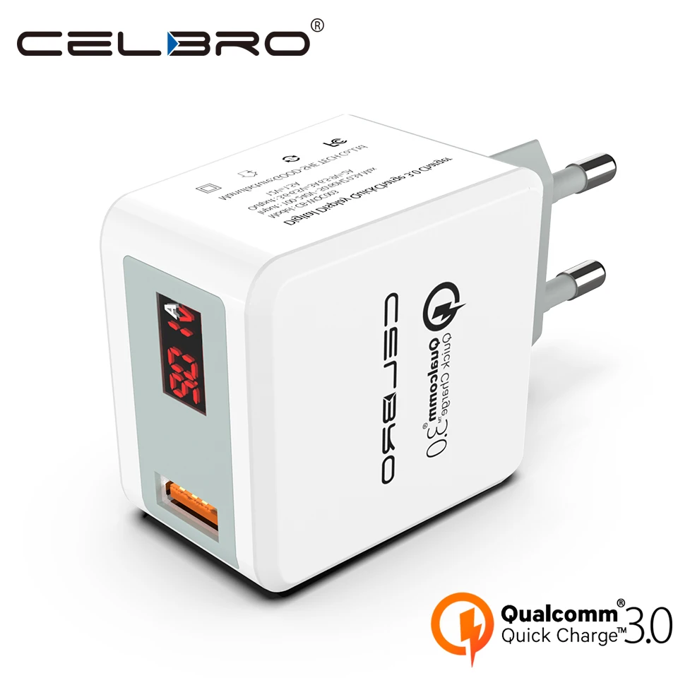 

Quick Charge 3.0 USB Fast Charger QC 3.0 QC3.0 Wall Charger Adapter for Samsung Galaxy S9 Huawei FCP Xiaomi LG Mobile Phone LED