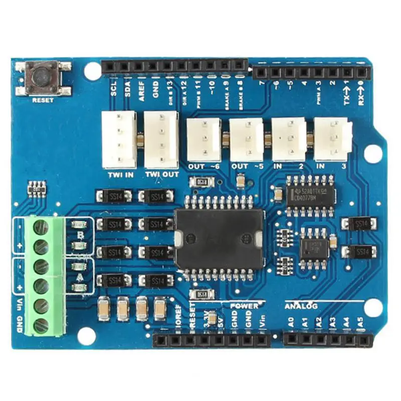 

Dual Channel Motor Driver Module L298N L298P 4A Motor Shield R3 For 5V ~ 12V Free Running Stop And Brake Function PC & metal