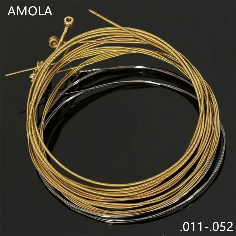الصوتية الغيتار سلاسل الأصلي Amola A60CL الفولاذ المقاوم للصدأ الفوسفور البرونزية 1st-6th 011-052 آلات موسيقية 1 مجموعات الصوتية الغيتار سلاسل الأصلي Amola A60CL الفولاذ المقاوم للصدأ الفوسفور البرونزية 1st-6th 011-052 آلات موسيقية 1 مجموعات